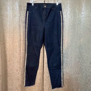 Tinseltown Sparkle Tuxedo Stripe Jeans -sz 11